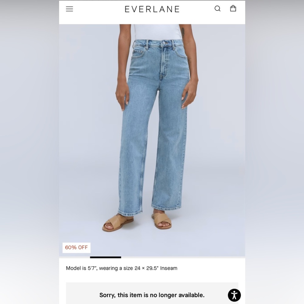 Everlane Way-High Sailor Jean Size 27